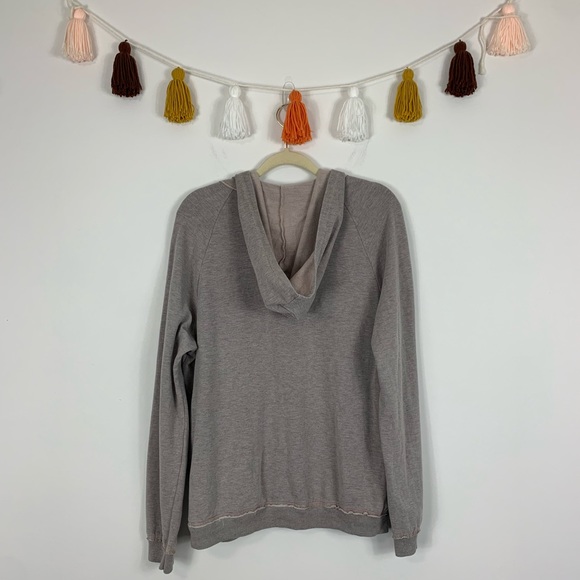 Project Social T Abby Lace-Up Tan Hoodie Medium - Picture 9 of 10